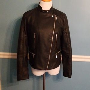 EUC Vegan Moto Jacket M